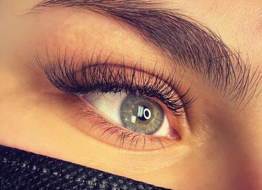 Lifted lashes and groomed brows at Mountain View Aesthetics in Westminster, CO